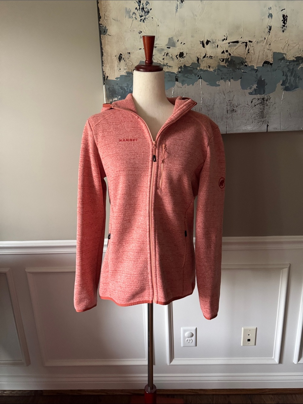 Mammut Women's Orange / Peach Full‑Zip Hooded Fleece Jacket Mammut Size M